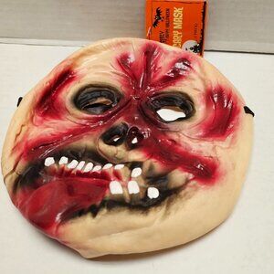 New Scary Horror Mask HORRIBLY Happy Halloween Party Monster Blood Face Rubber